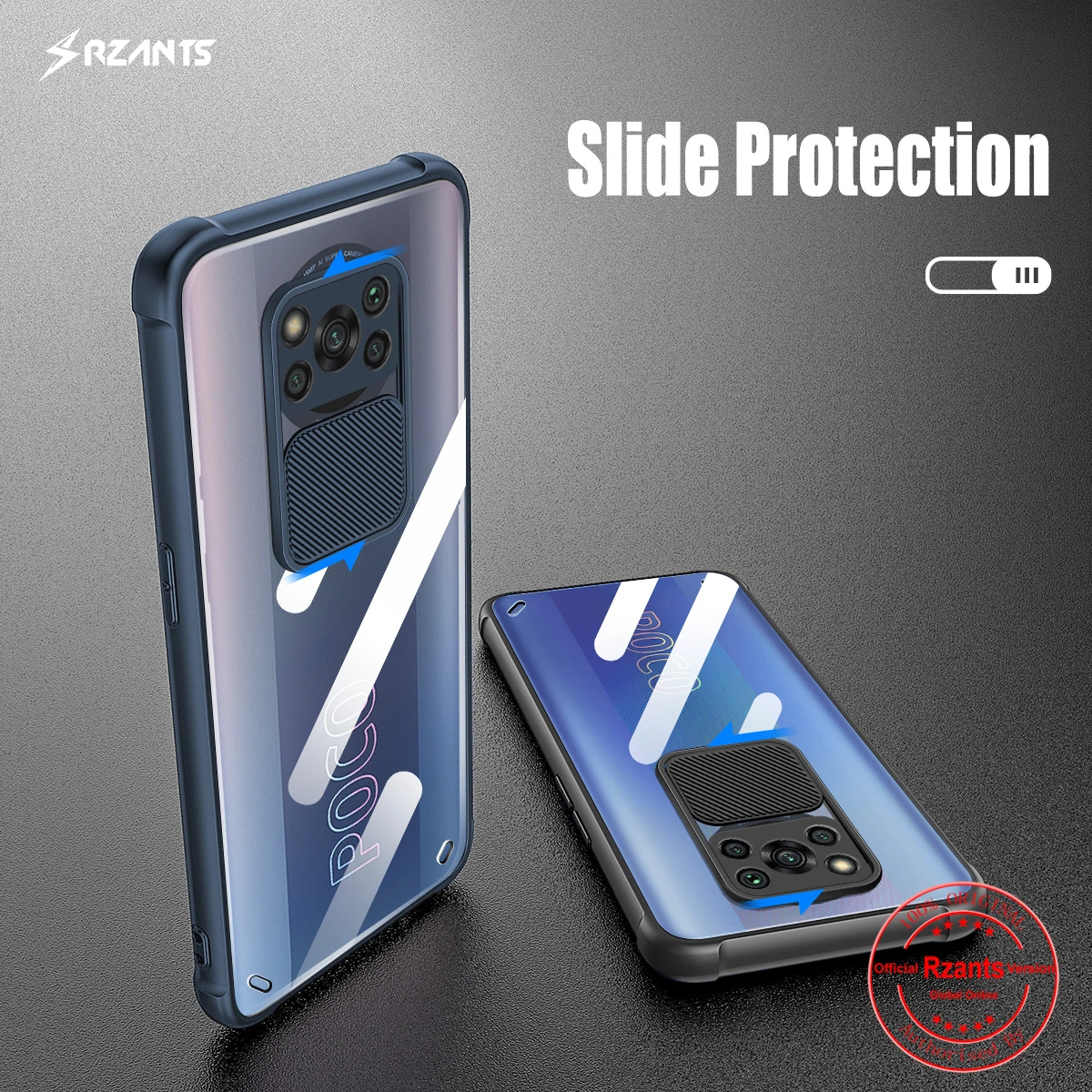 Мягкий чехол Rzants для Xiaomi POCO X3 NFC Pro [Защита объектива] Подушка безопасности Conor