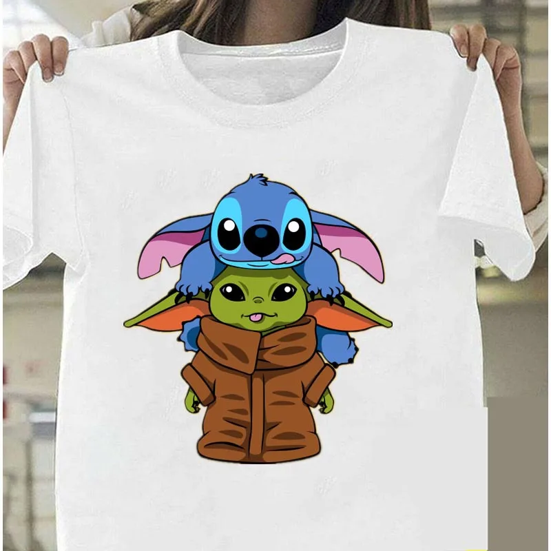 Детская футболка Yoda Mandalorian Space Мужская унисекс Cute хип хоп топы футболки с