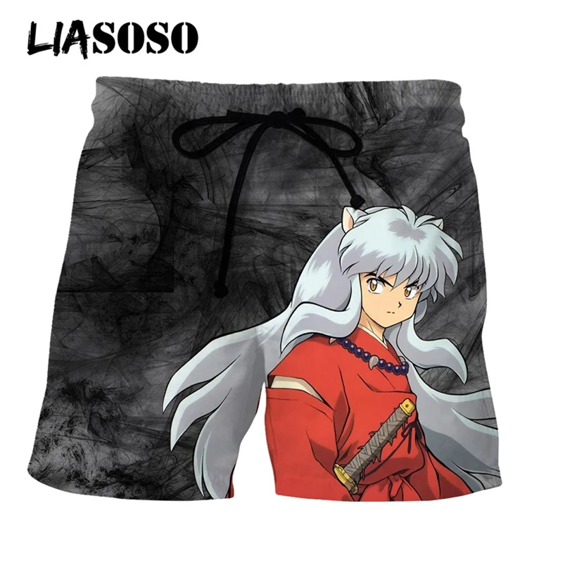 

LIASOSO 3D Print Women Men Anime InuYasha Street Beach Fashion Shorts Casual Boardshorts Cool Pants Trousers Boxer Shorts/trunks