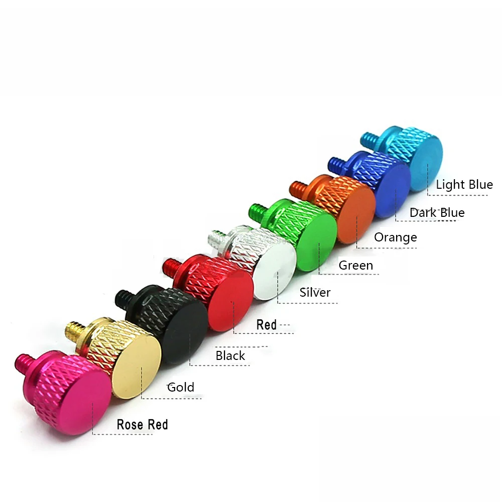 6#-32*6 Step Thumb Screw Aluminum Alloy M3.5 Computer Case Knurled Hand Screws Anodized Tighten Bolts Manual Adjusting DIY | Обустройство