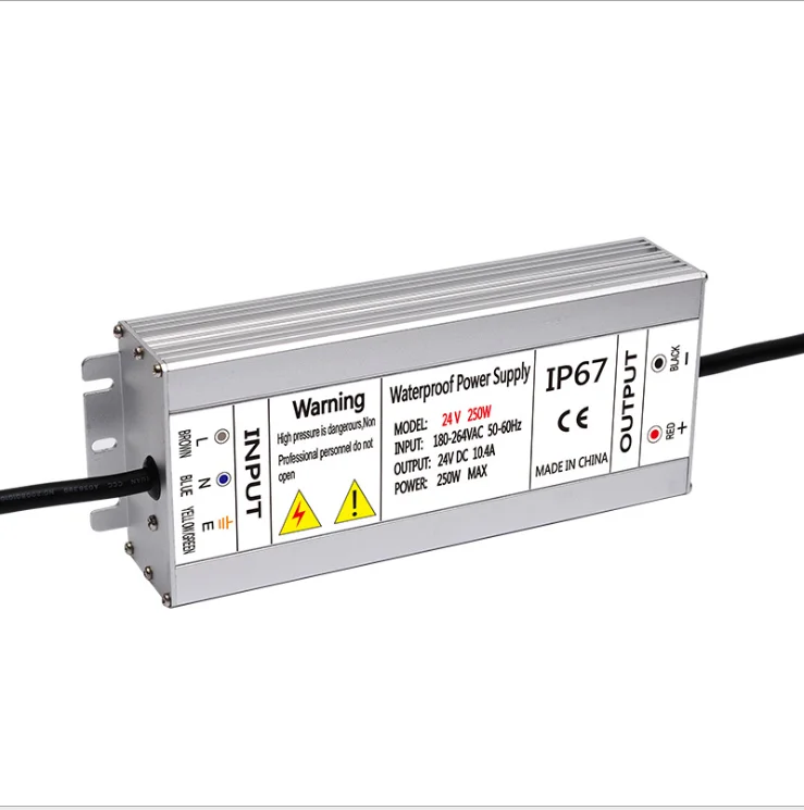 

Free shipping waterproof high quality lower price 24V 250W waterproof power supply 24V outdoor led drive switching power supply waterproof switch power supply