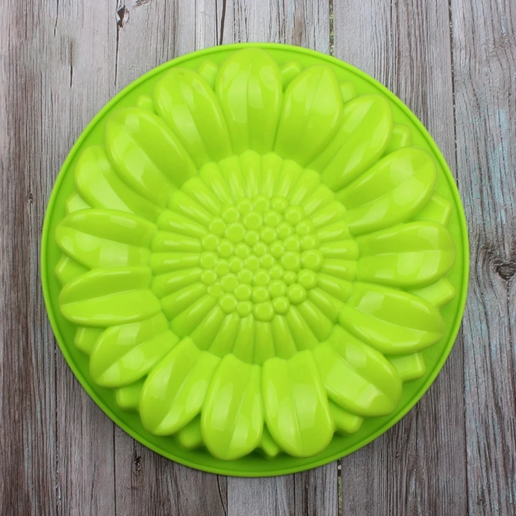 Круглая силиконовая подсолнухая форма для хлеба ручной работы лоток пиццы 29*4 5 см
