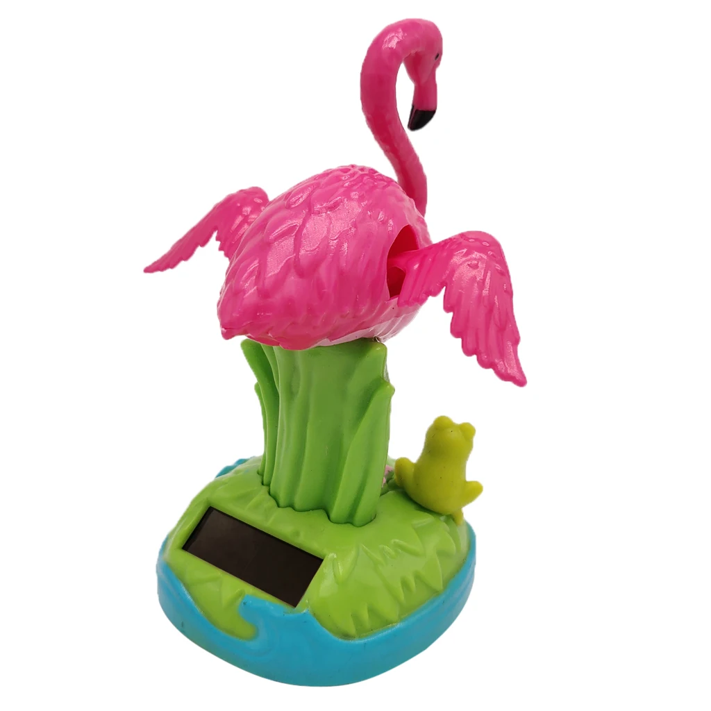 Solar Power Dancing Frog Flamingo Swinging Animal Figure Kid Toy Home Decor | Дом и сад