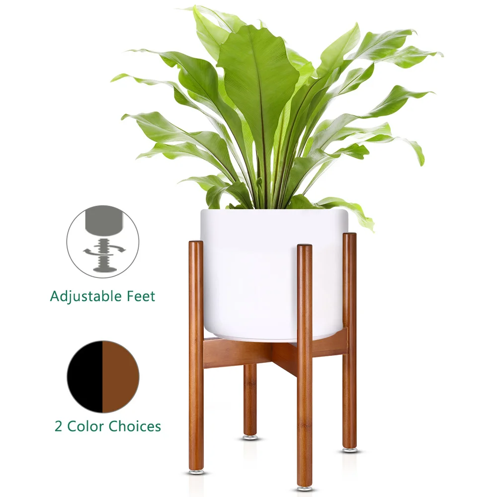 

HOMEMAXS Plant Stand Bamboo Simple Flower Pot Holder Indoor Display Potted Rack 40 x 31 (Brown)