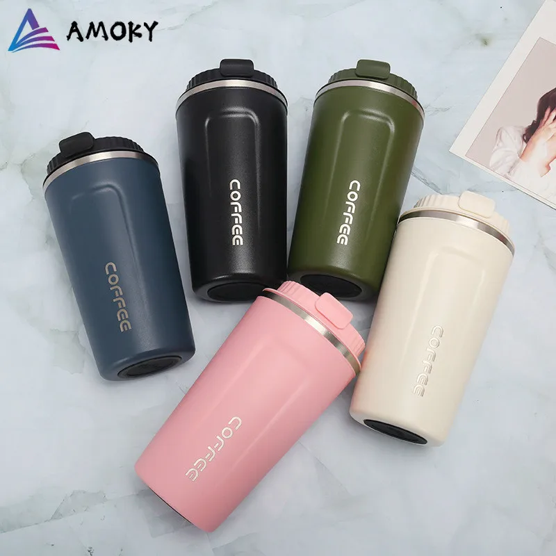 AMKOY 510/380 мл кофейная кружка из нержавеющей стали уплотненная большая