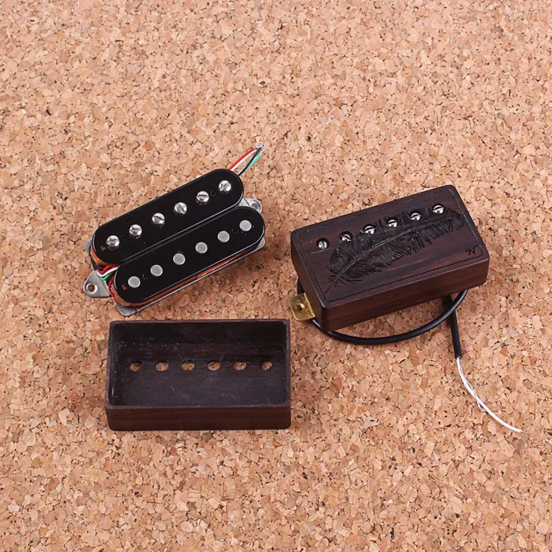 

50/52mm Rosewood Electric Guitar Humbucker Pickups Protector Cover Set of 2