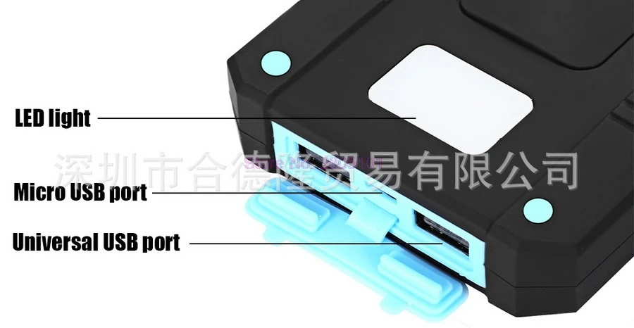 20 шт. 10000 мАч портативное солнечное зарядное устройство двойной USB внешний