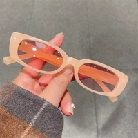 fashion jelly color sunglasses small frame sun glasses unisex eyeglasses anti uv spectacles rectangle ornamental adumbral a