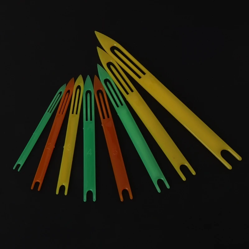 8pcs/Set Fishing Netting Needle Repair Net Line Plastic Shuttles Mending Weaving Y51D | Tools