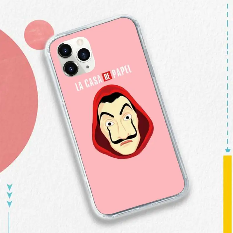 

Spain TV la casa de papel Phone Case for iPhone 11 12 pro XS MAX 8 7 6 6S Plus X 5S SE 2020 XR