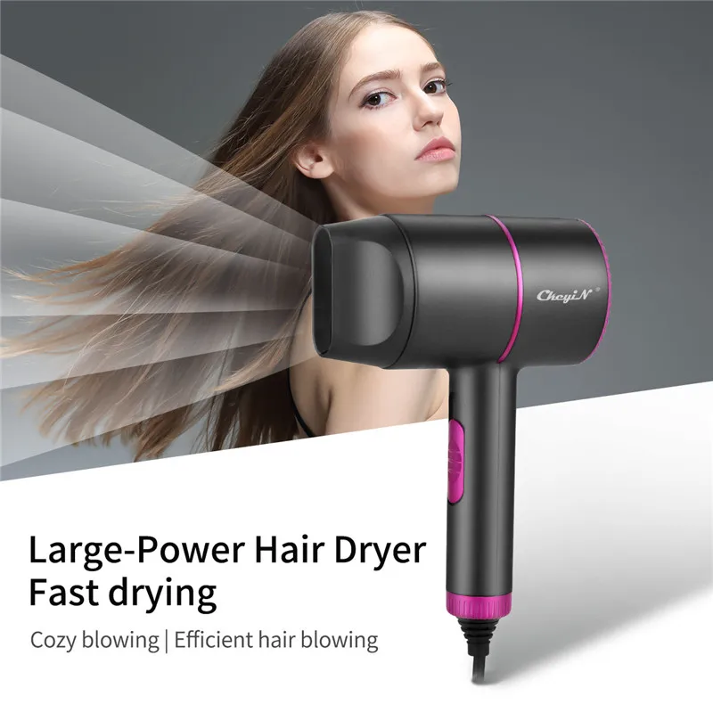 Secador de Cabelo Secadores de ar Proteção do Cabelo Negativo com Coletor Ckeyin Profissão Secagem Rápida Viajar Portátil Íon 2000w