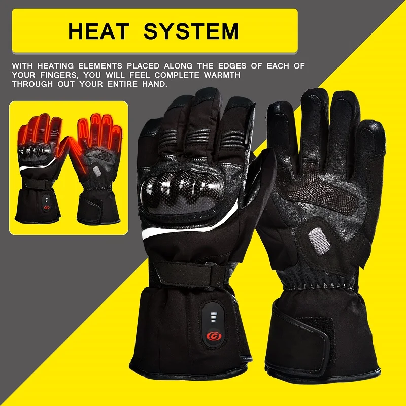 Спасителя тепла зимой Батарея обогревающие перчатки мотоцикла Электрический