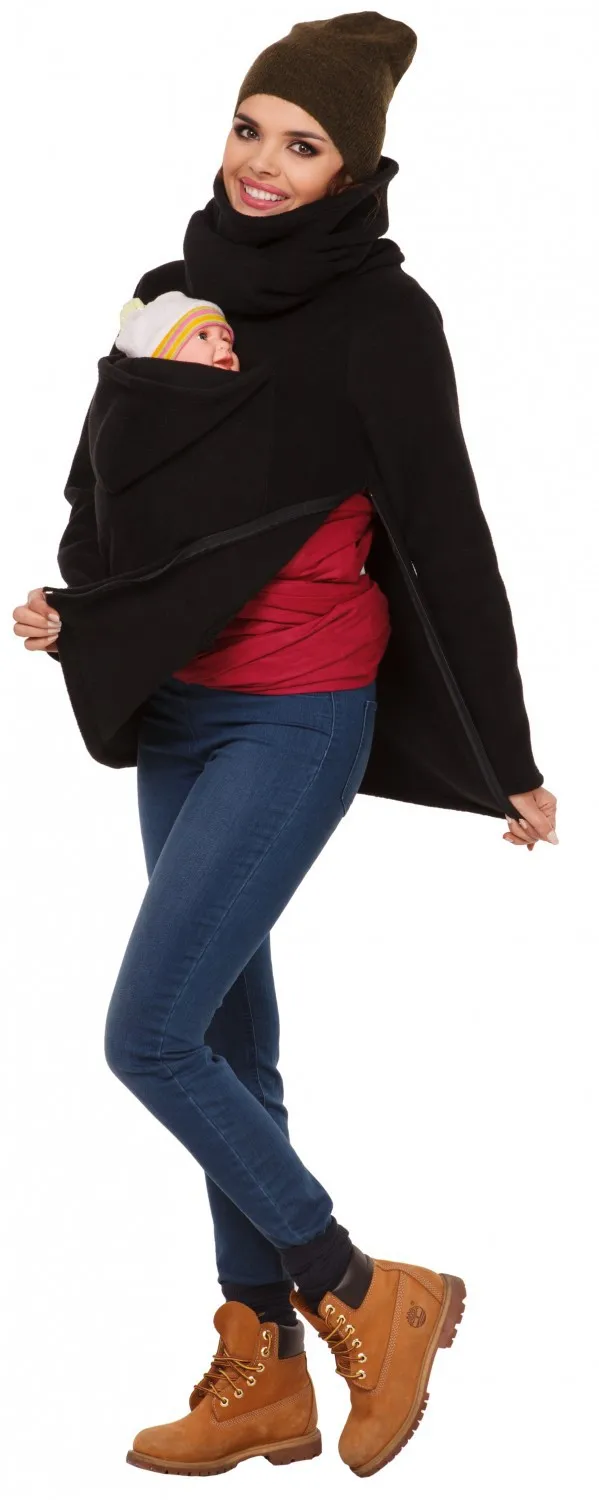 Осенне зимний теплый хлопковый топ кенгуру для беременных одежда мам свободная