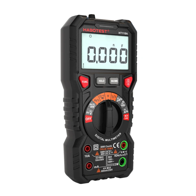 1000 В Habotest HT118A Цифровой мультиметр мультитестер мульти тестер-Транзистор тестер