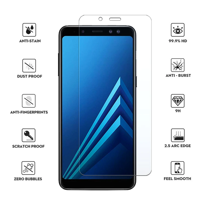 1 3 шт Защитное стекло для samsung galaxy a6 a8 plus 2018 закаленное защитное экрана a6plus a8plus a 6 8