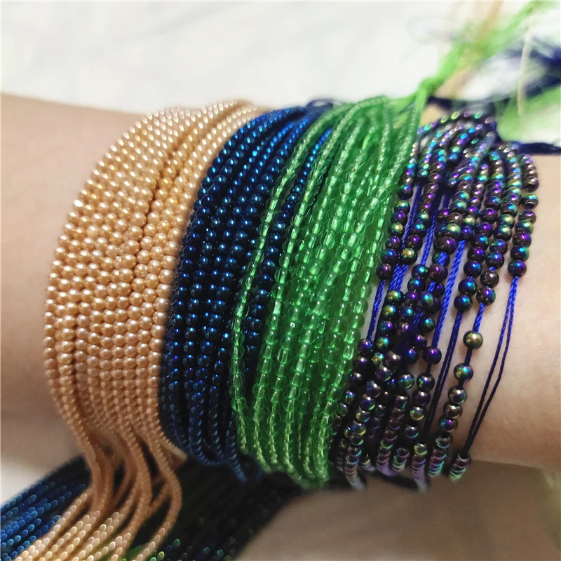 Круглые перфорированные шарики высокого качества 2 мм стеклянные бусины с