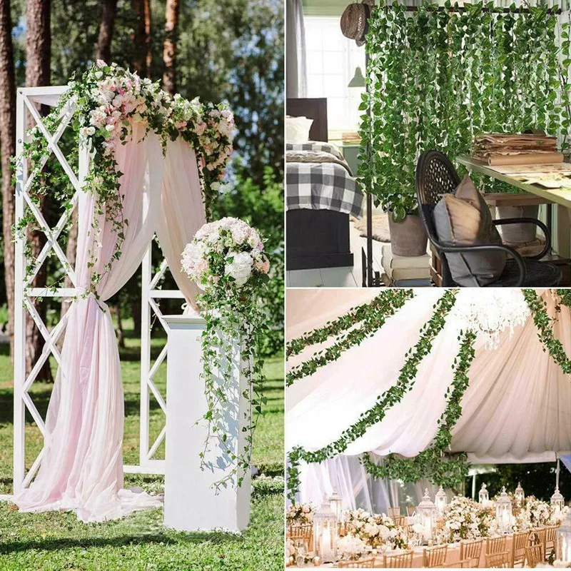 Искусственные гирлянда из листьев плюща растения лоза висячая Свадебная Плющ