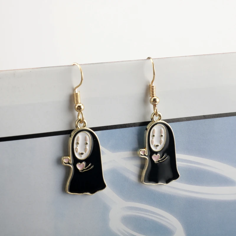 

Fashion No Face Man Earrings Spirited Away Halloween Earings Wholesale Pendientes Earing for Women