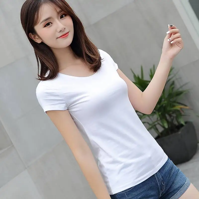 

2020 Tops T-shirts Cotton Female Fashion Womens pink Garment