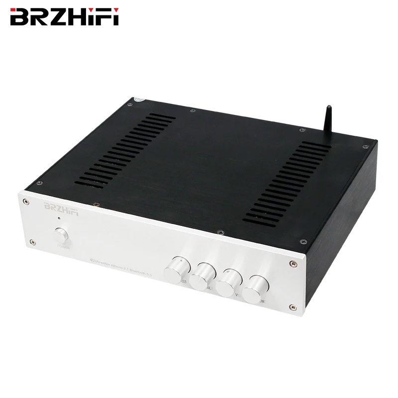 

BRZHIFI 2.1 BA1 Power Audio Amplifier Subwoofer 150W*2 Bluetooth 5.0 60W*2 LM3886 Stereo Speaker Treble and Bass HiFi LDAC Amp