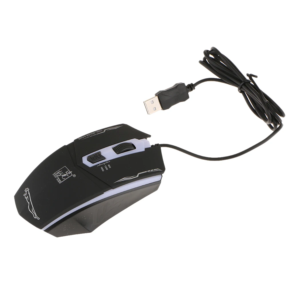 Эргономичная Проводная игровая мышь 6 кнопок 1600 точек/дюйм USB компьютерная геймер