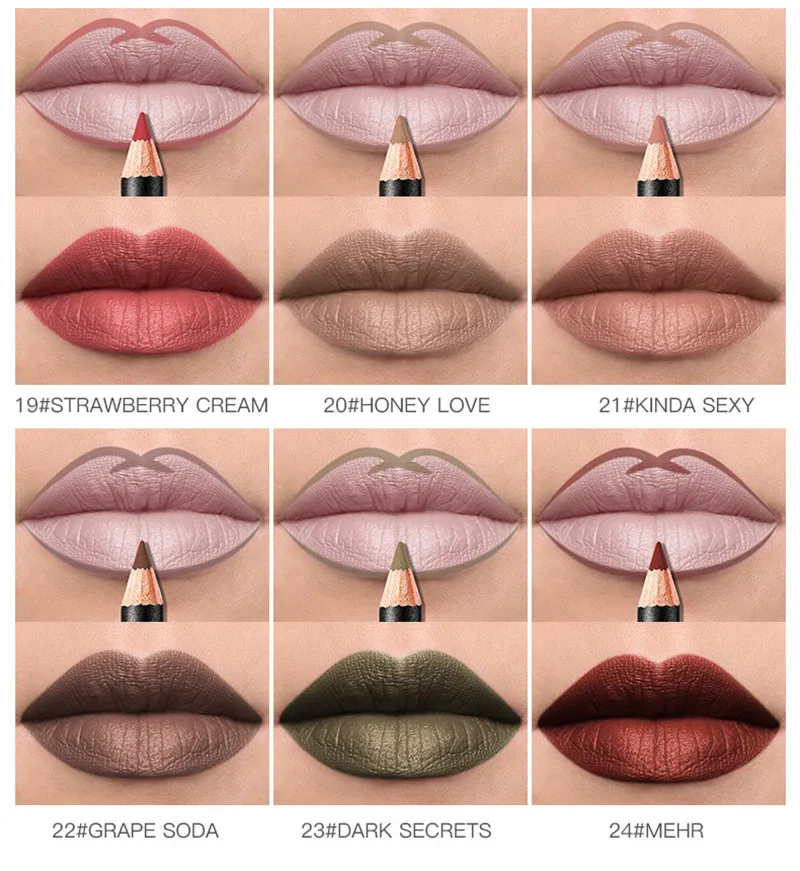 1 шт. Новинка Pudaier Lipliner Nude губная помада карандаш стойкий водонепроницаемый матовый для макияжа, косметика для губ 36 цветов