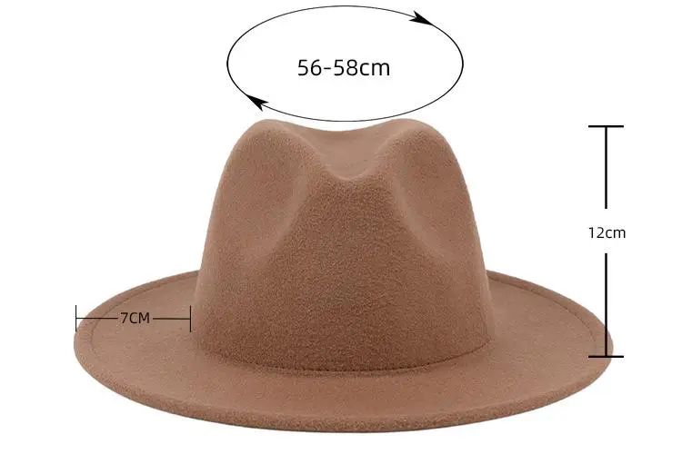 

Classic British Fedora Hat Men Women Imitation Woolen Winter Felt Hats Fashion Jazz Hat Chapeau Wholesale