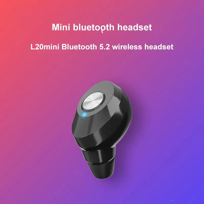 

L20 Mini Single Ear Bluetooth Earphone TWS Wireless Smart Noise Reduction Button Control Headphone