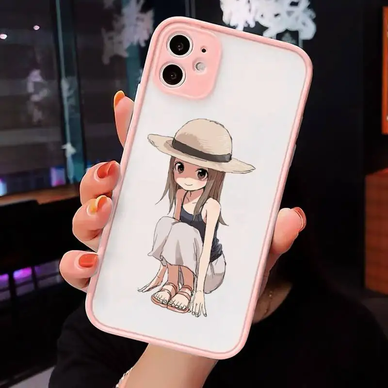 

Anime Teasing Master Takagi-san Phone Case Matte Transparent for iPhone 7 8 11 12 s mini pro X XS XR MAX Plus cover funda