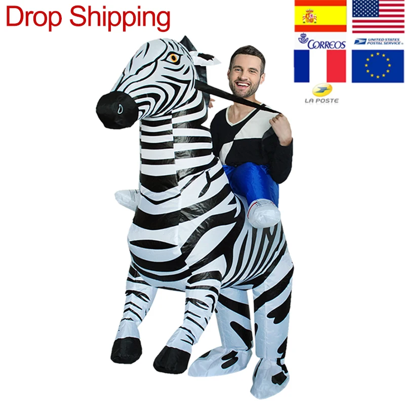 Пурим костюмы для женщин мужчин взрослых Аниме надувная Зебра Косплей Костюм
