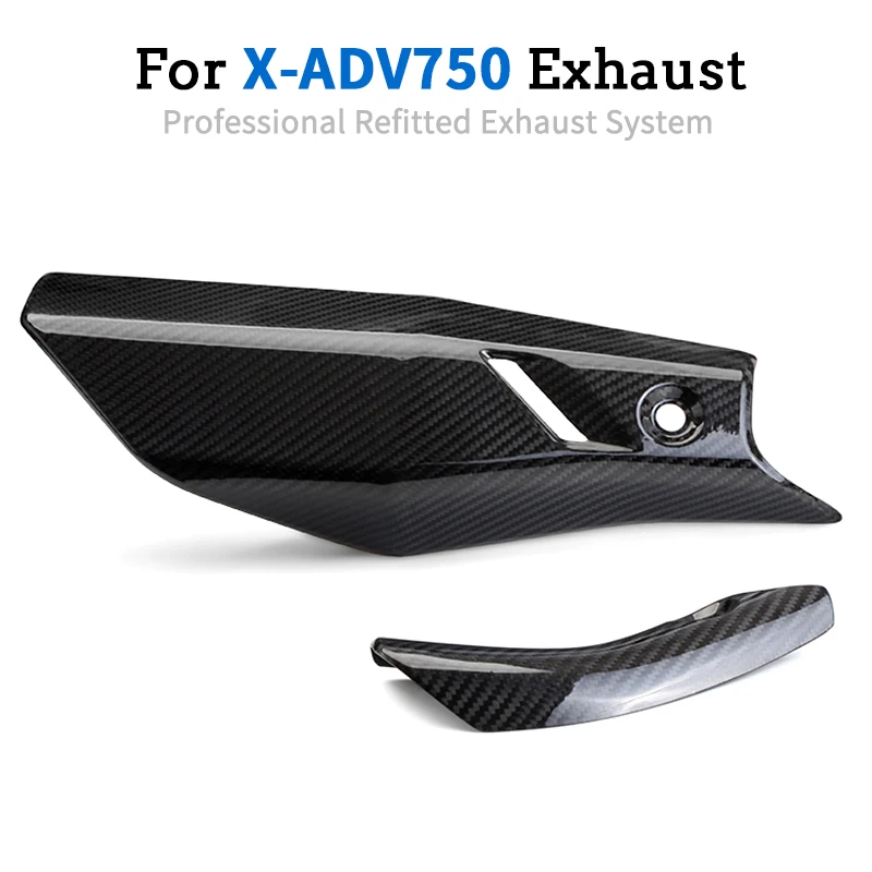 

Motorcycle Exhaust System Middle Link Pipe Carbon Fiber Heat Shield Cover Guard Anti-Scalding Shell For HONDA X-ADV750 ADV 750