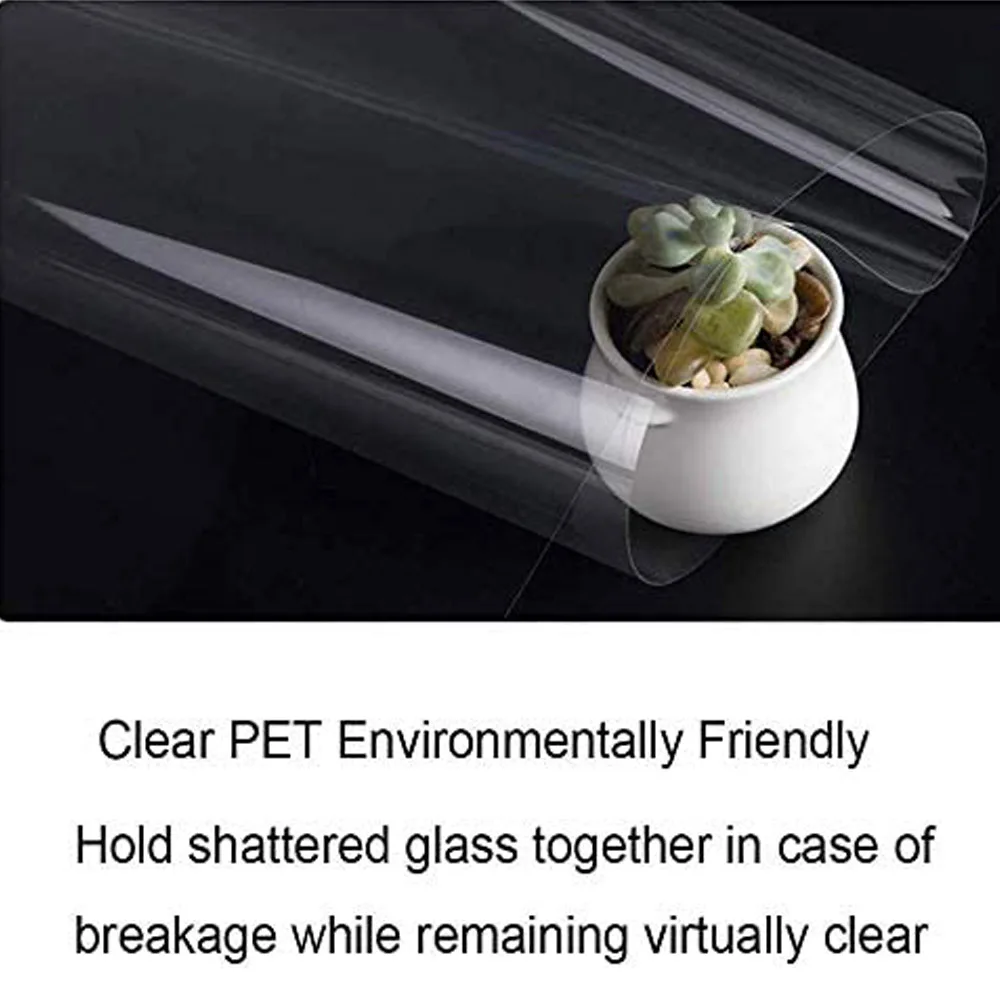 Прозрачная защитная пленка для окон 2 мил клейкая Противоударная Защитная