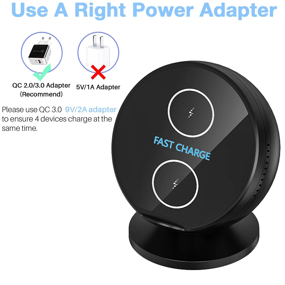 Bluetooth Speaker Qi Wireless Charger Stand For iPhone 12 13 11 Pro Max XS XR Samsung S21 S20 S10 Note 20 Fast Charging | Мобильные