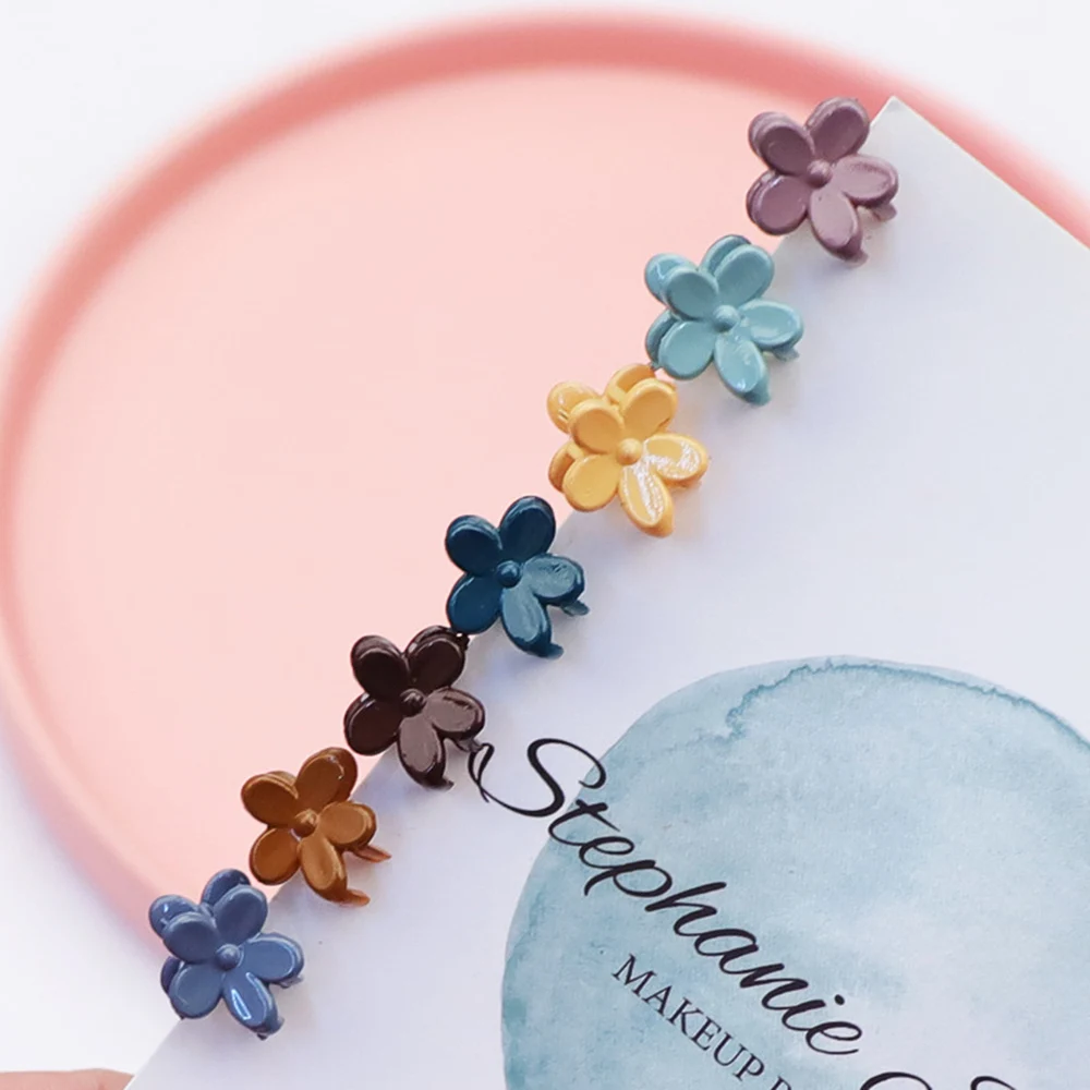 

40 Pcs Colorful Mini Flower Hair Clips Claw Barrettes Mixed Color Mini Jaw Clip Cute Hairpin Hair Accessories For Women Girls