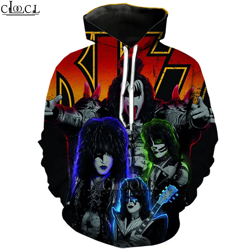 

HX Metal KISS Rock Band 3D Print Hoodie Men's Women Tracksuit Autumn Long-Sleeved Pullover Fashion Hoodie Tops Drop Shipping