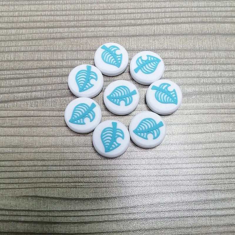 2 шт. съемные силиконовые аналоговые кнопки в виде листьев для большого пальца