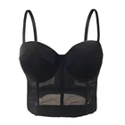 Сексуальный корсет, топы, короткий топ, наряд, летняя одежда, мягкая чашка, черная, телесная, красная, розовая верхняя одежда, gorset, wyszczuplajacy, регулируемые бретельки, сексуальный