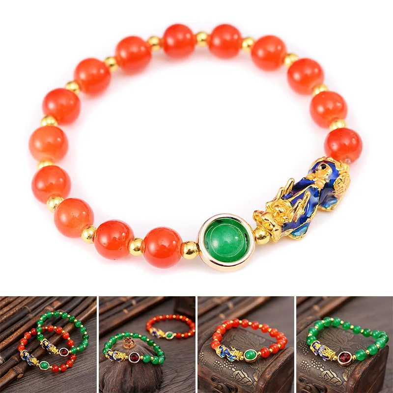 Изменение температуры Pi Xiu браслет Мужчины Женщины Пара бисером Мода CX17 |