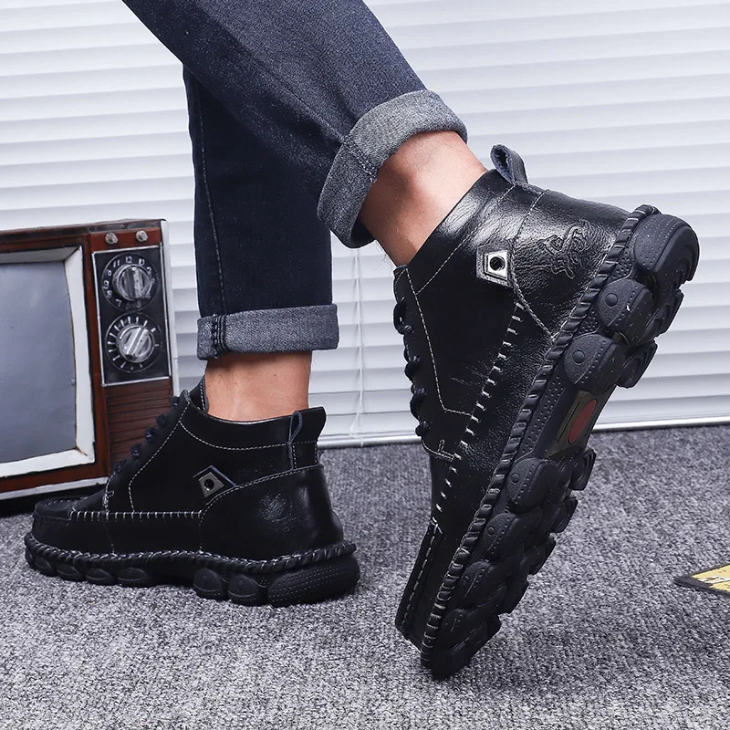 

Shoes Casual Zapatillas Informales Hombre Mens Boots Casual Shoes Men Leather For Hot Sale Leisure Men's Sneakers