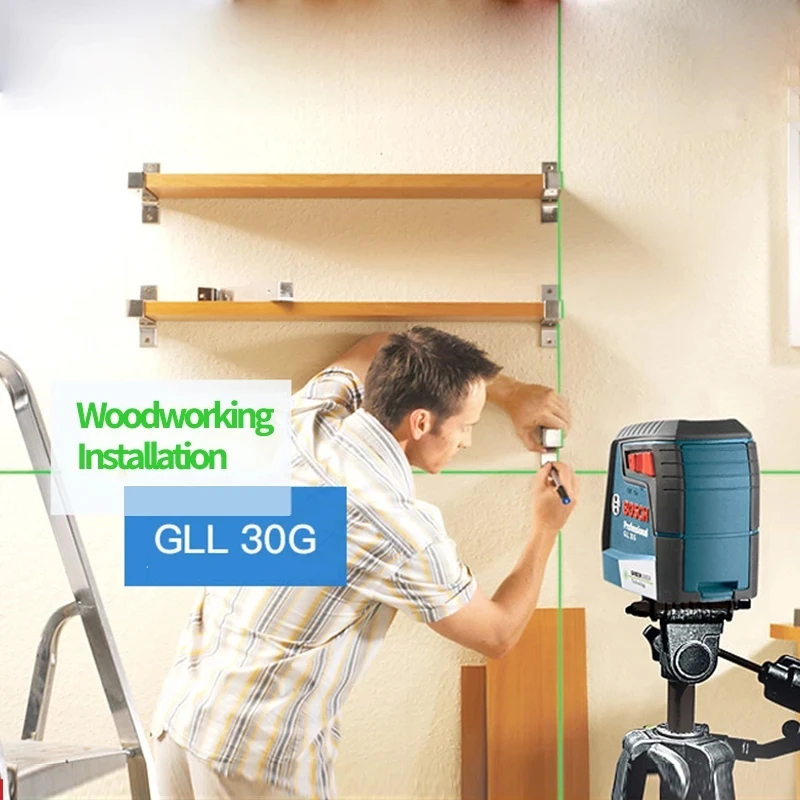 Профессиональные Лазерные уровни Bosch GLL30G высокая точность зеленые двухлинейный
