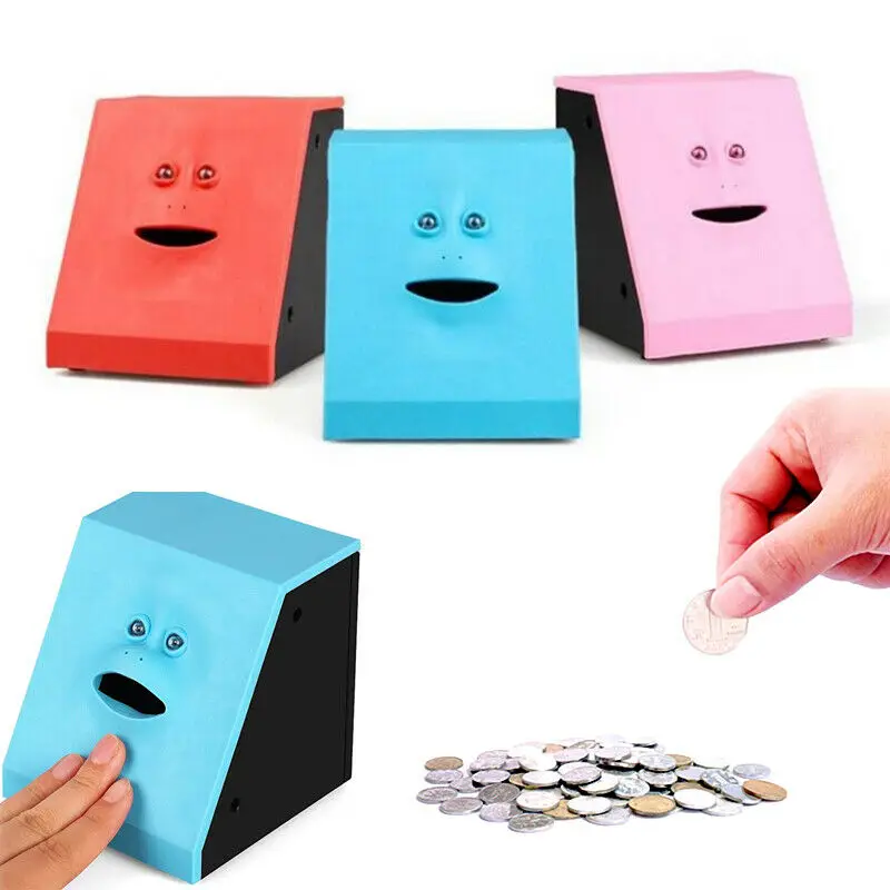 

Elastic Rubber Piggy Bank with Music Blue Red Pink Savings Box for Coins Organizer Funny Bank for Children Adult Gift Home Decor