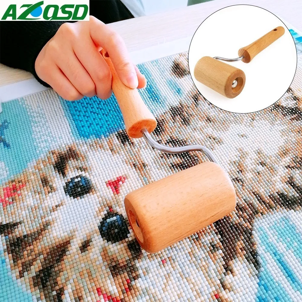 

AZQSD Diamond Painting Accessories Wooden Roller DIY 5D Diamond Mosaic Tool For Adults Rolling Pin DIY Pressing Uneven Diamonds