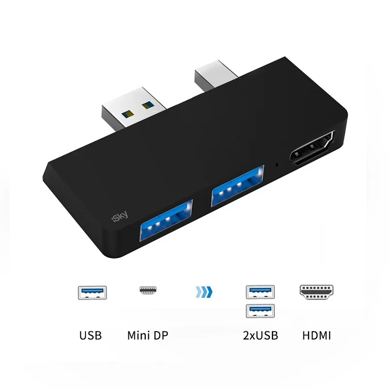 ISky для Microsoft Surface usb хаб док станция HDMI Pro5 Pro6 USB DP порт расширится до 4K Pro2017 Pro