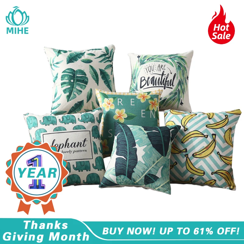 MIHE Рождественская наволочка для подушки чехол дивана с принтом дома