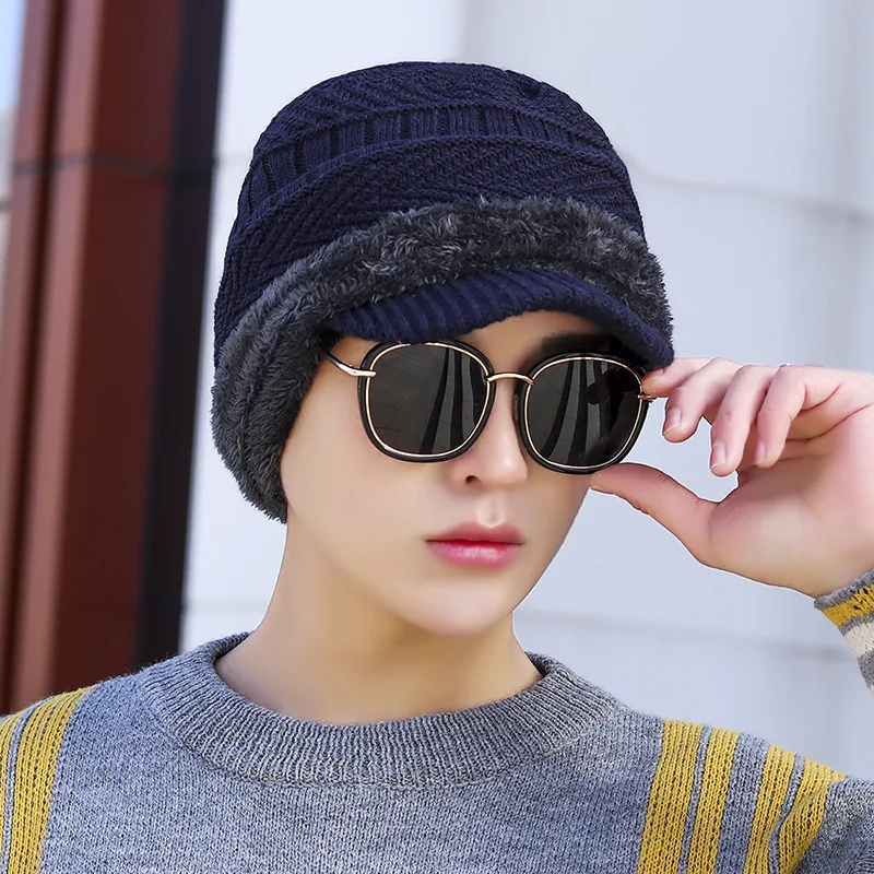 COKK Skullies Beanies, мужская вязаная шапка, мужская шапка плюс Gorras Bonnet, теплые толстые зимние головные уборы для мужчин и женщин, бини, эластичная шапка