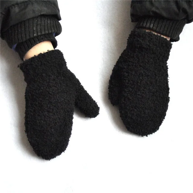Warmom-guantes de felpa Coral para ni&ntilde;os de 1-4 a&ntilde;os, guantes bonitos de dedos completos, c&aacute;lidos y a prueba de viento, para invierno-5