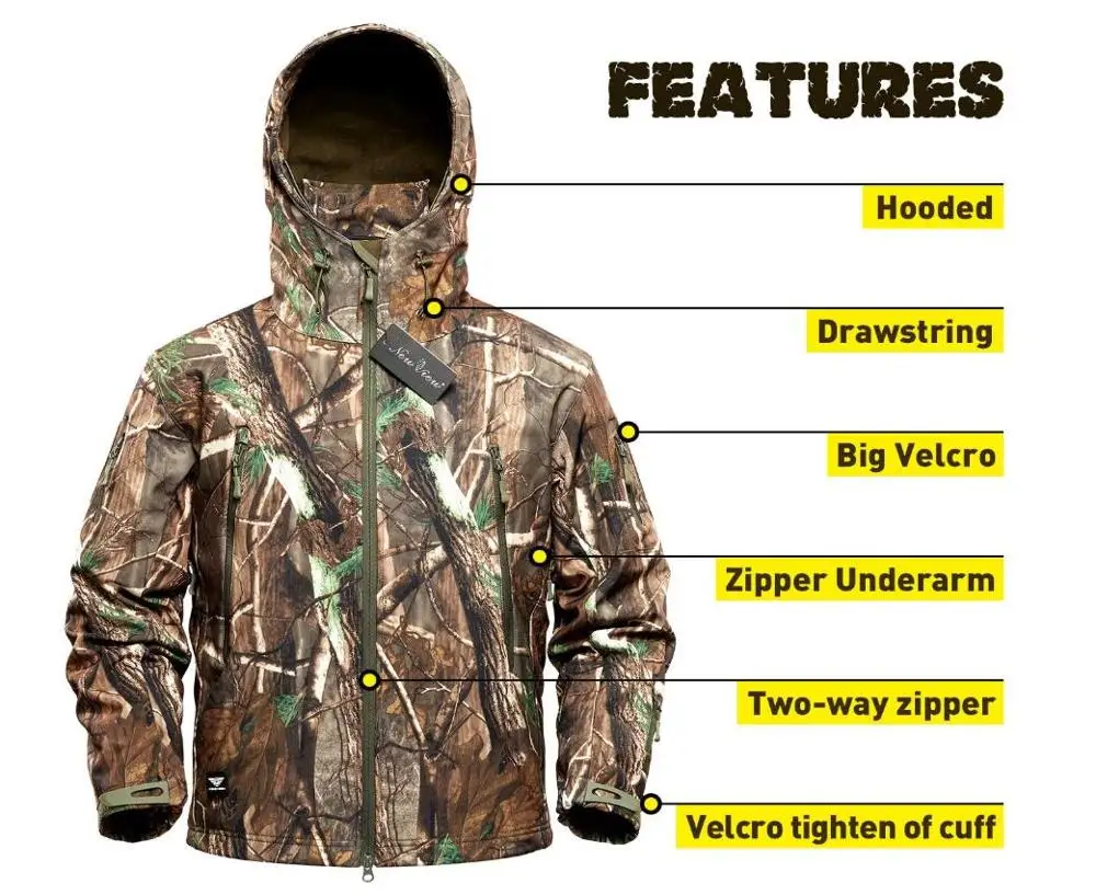 Бесплатная доставка 1 комплект зимний Камуфляжный охотничий костюм Realtree AP 100%