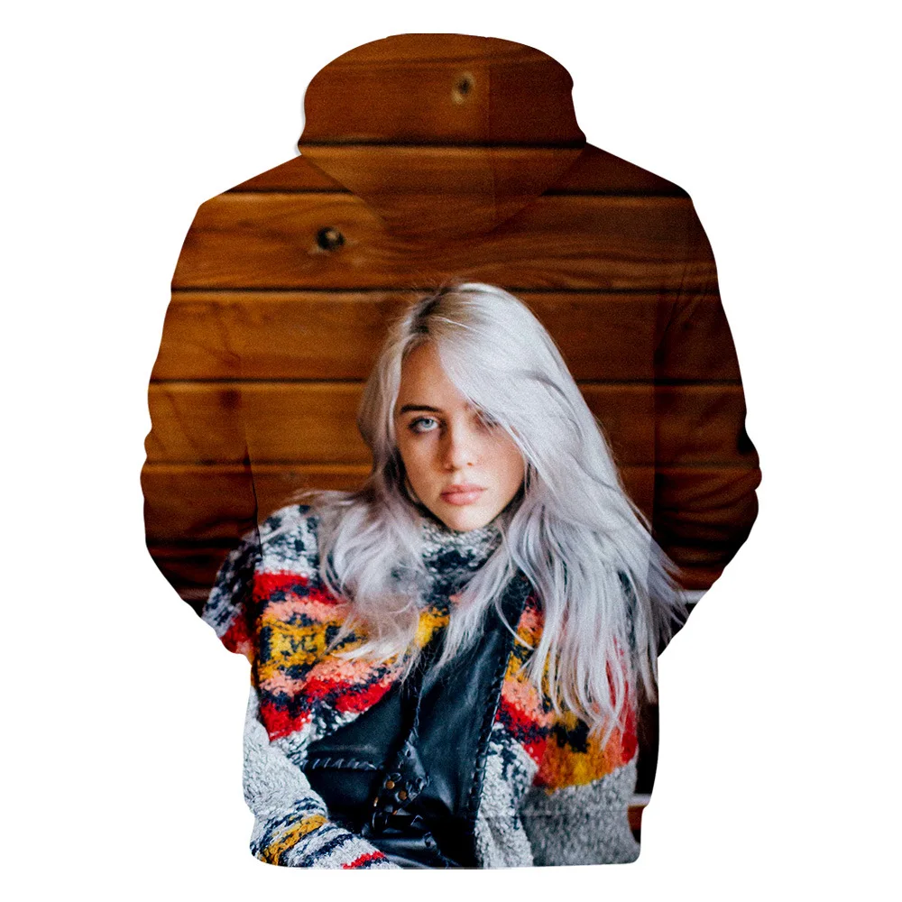 Модный дизайн Billie Eilish 3D толстовки Толстовка для мужчин и женщин Billie Eilish толстовки с капюшоном осенне-зимняя одежда куртки