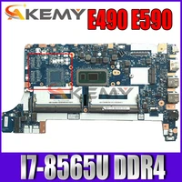 fe490fe590fe480 for lenovo thinkpad e490 e590 notebook motherboard nm b911 cpu i7 8565u ddr4 100 fully tested fru 5b20v80732