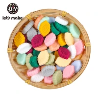 lets make 10pcs baby silicone teether care multiple colors small leaves silicone baby teether oral nursing product
